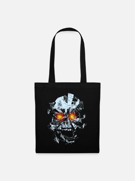 Totenkopf Schädel Skull Explosion - Stoffbeutel - Schwarz