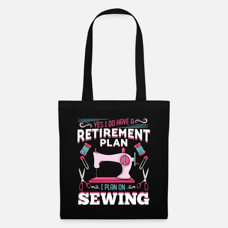 I plan on sewing - Tote Bag - black