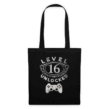 Level 16 Unlocked Video Games 16th Birthday Gift - Tote Bag - black - Front