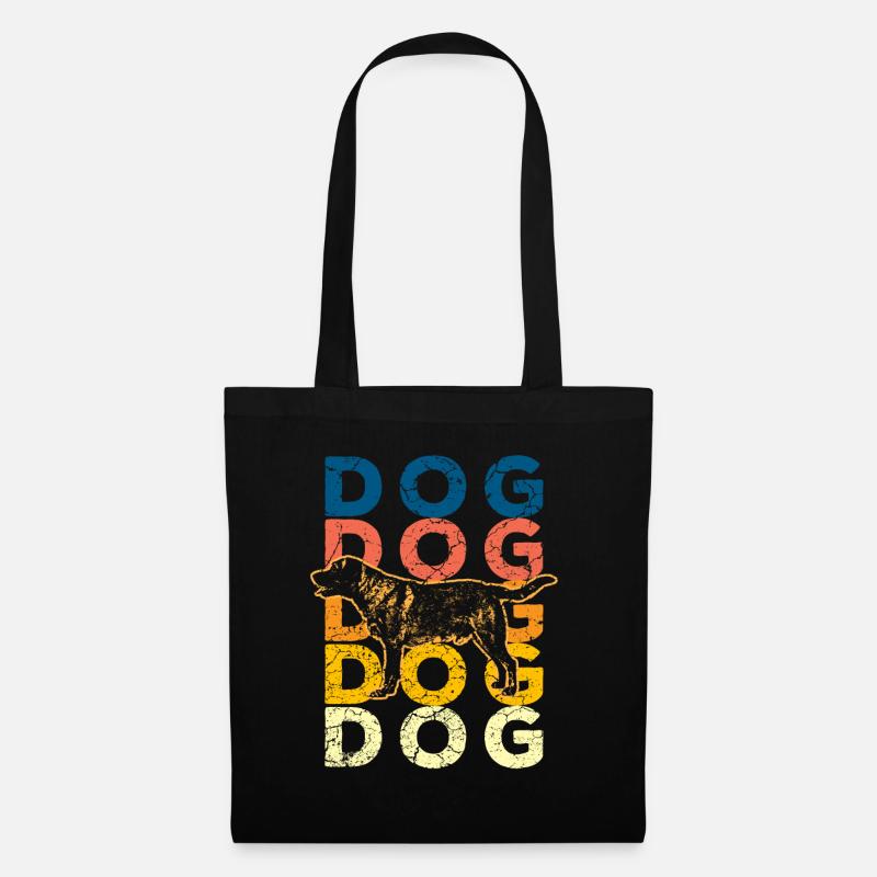 Hund Hunde - Stoffbeutel - Schwarz