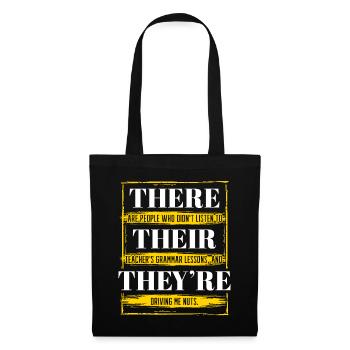 Il y a ils - Sac en tissu - noir - Devant