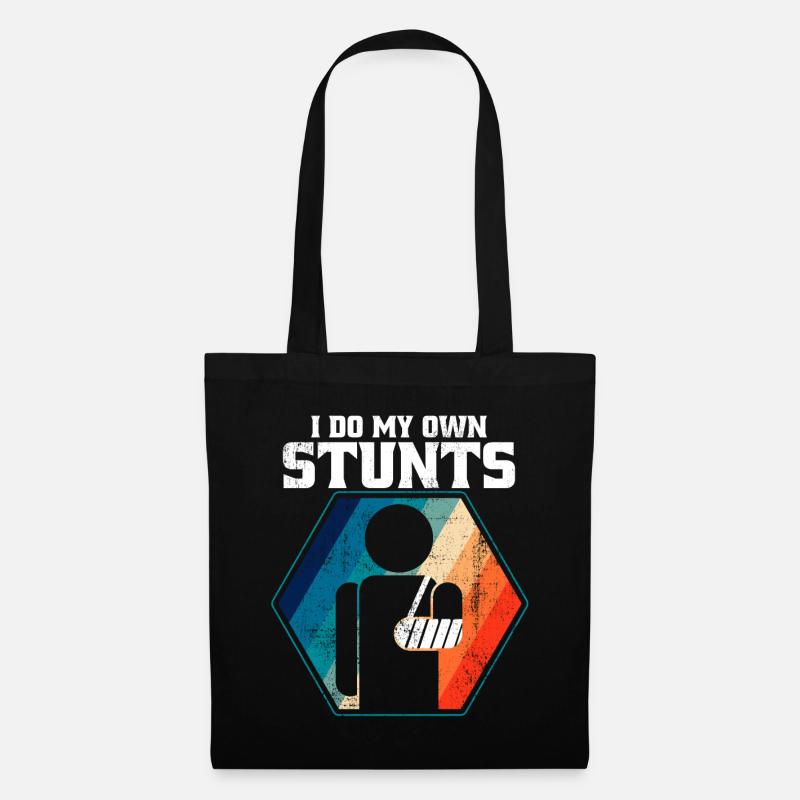 I Do My Own Stunts - Stoffbeutel - Schwarz