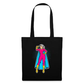 Power woman woman power super woman super heroine - Tote Bag - black - Front