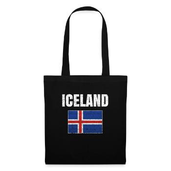 Iceland Flag Vintage National Icelandic Country - Tote Bag - black - Front