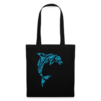 dauphin - Sac en tissu - noir - Devant