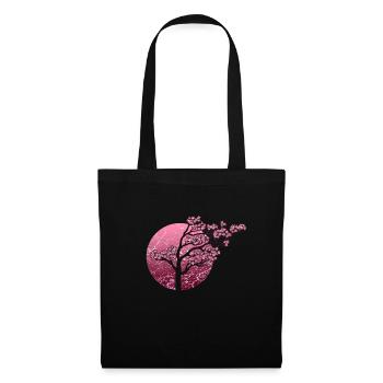 Japon asie arbre - Sac en tissu - noir - Devant