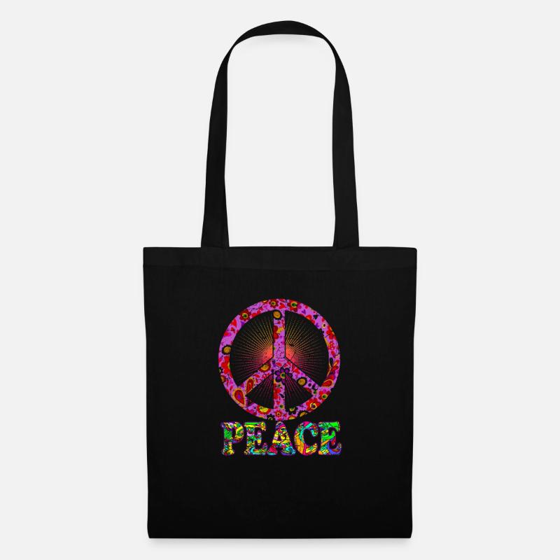 Peace - Sac en tissu - noir