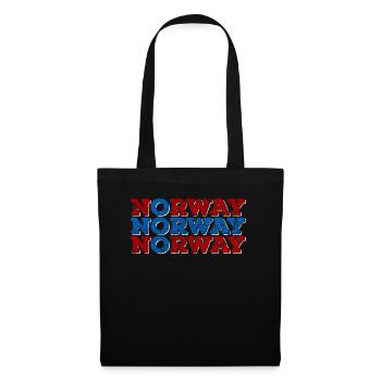 Norvège Drapeau norvégien - Sac en tissu - noir - Devant