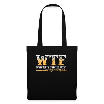 Flûte - Sac en tissu - noir - Devant