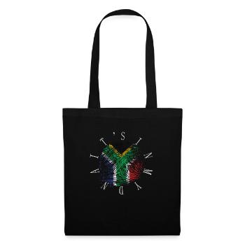 C'est dans mon ADN Afrique du Sud Drapeau Vintage Africain - Sac en tissu - noir - Devant