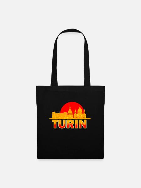 Turin - Stoffbeutel - Schwarz