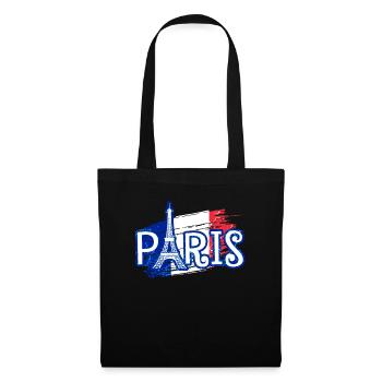 Paris Tour Eiffel France - Sac en tissu - noir - Devant
