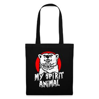 Ours polaire ours polaire - Sac en tissu - noir - Devant