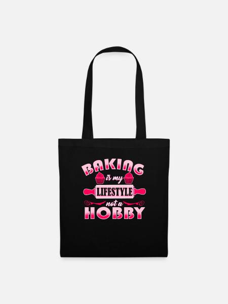 Backen Bäcker Bäckerin - Stoffbeutel - Schwarz