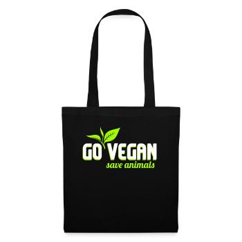 Vegan Vegan Vegan Activiste des droits des animaux - Sac en tissu - noir - Devant
