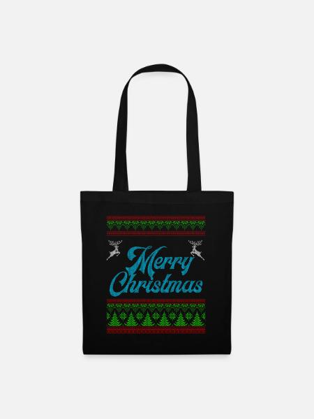 Ugly Christmas Christmas reindeer - Tote Bag - black