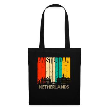 Amsterdam - Sac en tissu - noir - Devant