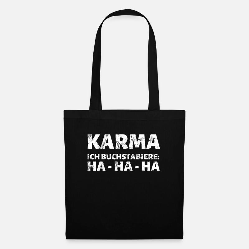 Karma Schadenfreude - Stoffbeutel - Schwarz