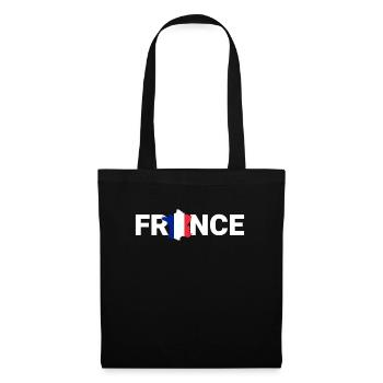 Frankreich - Stoffbeutel - Schwarz - Vorne