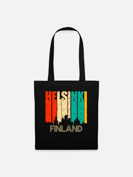 Helsinki - Stoffbeutel - Schwarz