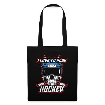 Hockey sur glace hockey sur glace - Sac en tissu - noir - Devant