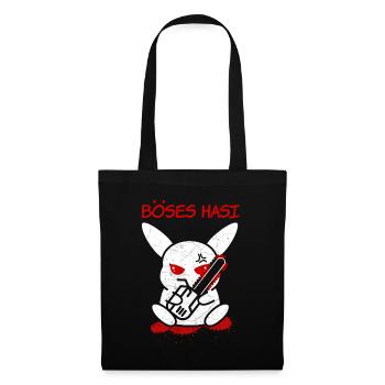 Böses Horror Hasi - Stoffbeutel - Schwarz - Vorne