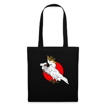 Funny cockatoo parrot hairstyle - Tote Bag - black - Front
