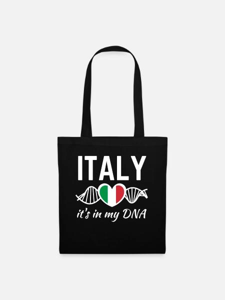 Italy Italian Italian flag DNA - Tote Bag - black