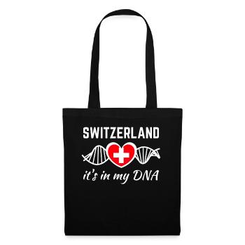 Suisse Drapeau suisse ADN - Sac en tissu - noir - Devant