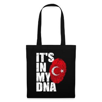 Drapeau turc drapeau turc empreinte ADN - Sac en tissu - noir - Devant