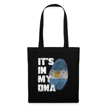 Argentinier Argentinien Flagge DNA - Stoffbeutel - Schwarz - Vorne