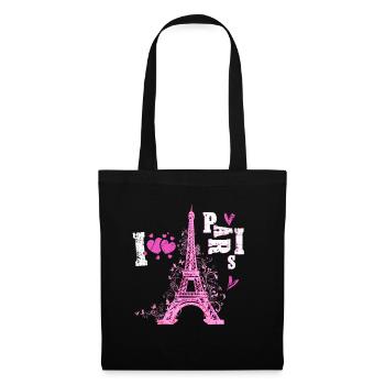 Paris Eiffel Tower - Tote Bag - black - Front