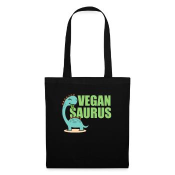 Vegan Saurus - Stoffbeutel - Schwarz - Vorne