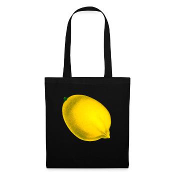 citron - Sac en tissu - noir - Devant