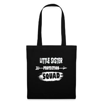 Little Sister Protection Squad - Mignon BDay Party - Sac en tissu - noir - Devant