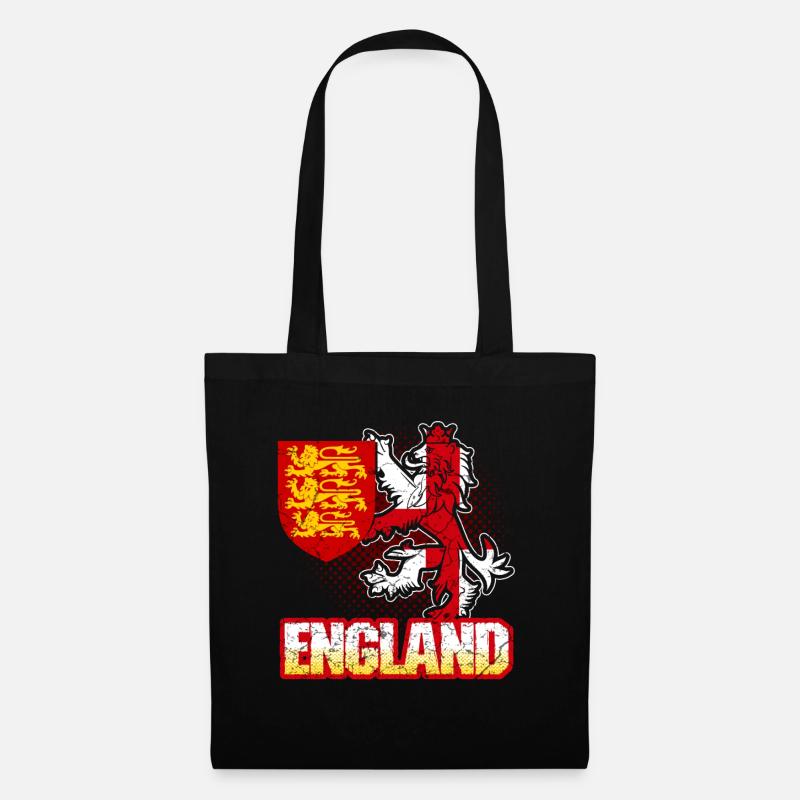 England Wappen - Stoffbeutel - Schwarz