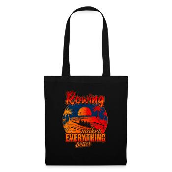 Canot rameur d'aviron - Sac en tissu - noir - Devant