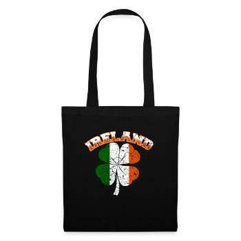 Ireland Irish flag shamrock - Tote Bag - black - Front