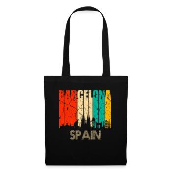Barcelone - Sac en tissu - noir - Devant