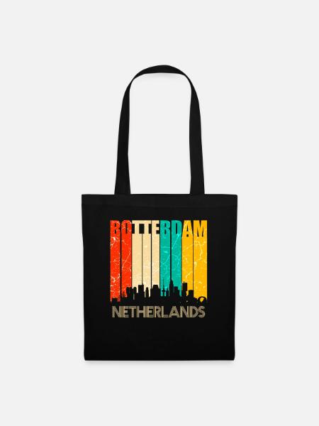 Rotterdam - Stoffbeutel - Schwarz