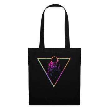 astronaute - Sac en tissu - noir - Devant