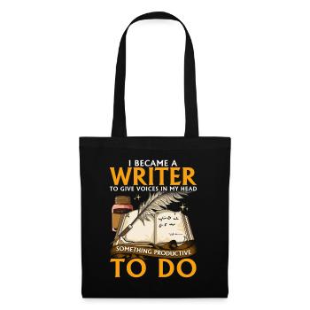I became a writer - Tote Bag - black - Front