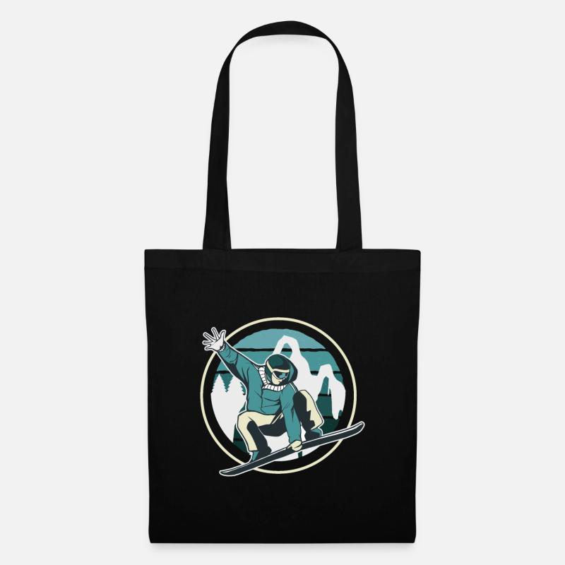 Snowboard Snowboarder Snowboarding - Tote Bag - black
