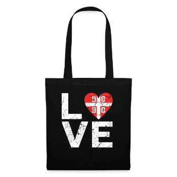 J'adore la Serbie. - Sac en tissu - noir - Devant
