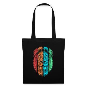 Lion - Sac en tissu - noir - Devant