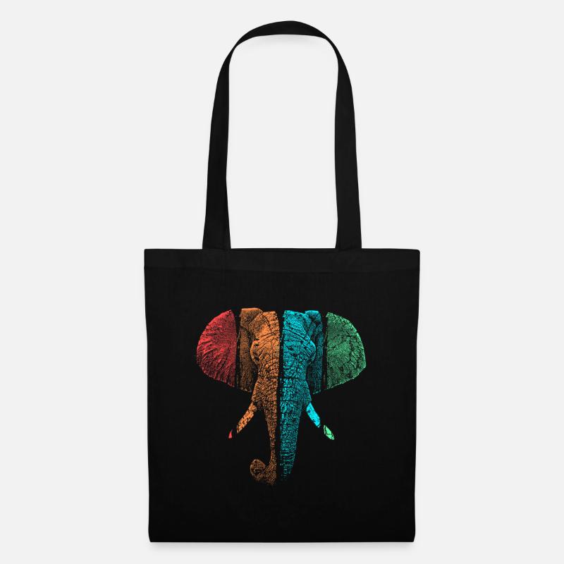 Elefant - Stoffbeutel - Schwarz