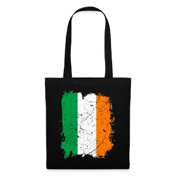 Drapeau irlandais - Sac en tissu - noir - Devant