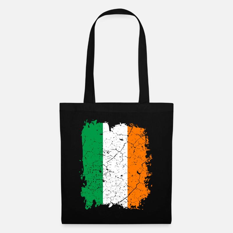 Drapeau irlandais - Sac en tissu - noir