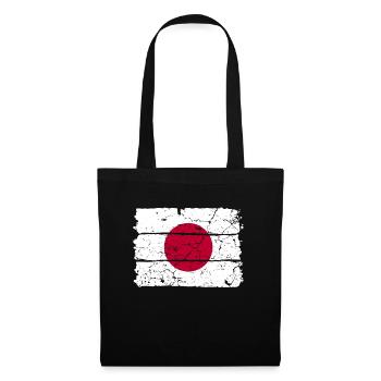 Japan Flagge - Stoffbeutel - Schwarz - Vorne