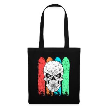Skull colorful colored - Tote Bag - black - Front